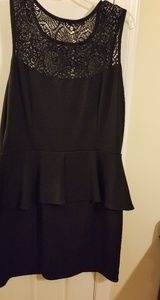 Little black peplum dress